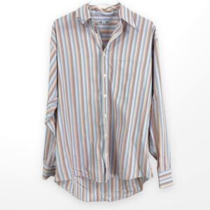 00s BULLOCK AND JONES Vintage Multicolor Striped Dress Shirt
